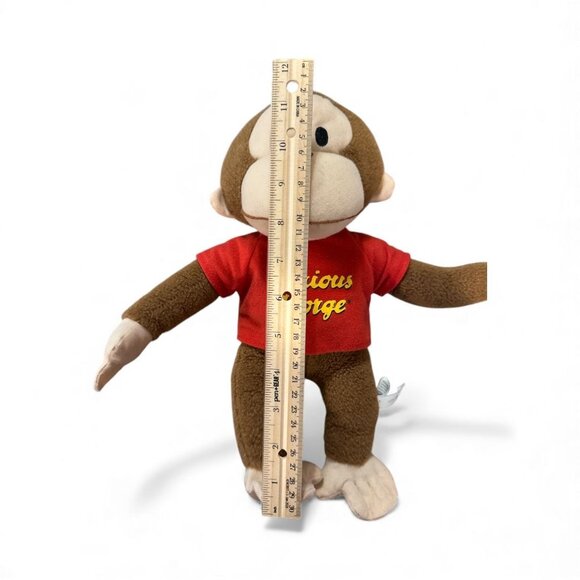Curious George Plush Toy 11.5" Brown Monkey With Red Shirt By The Toy Factory - Picture 3 of 7